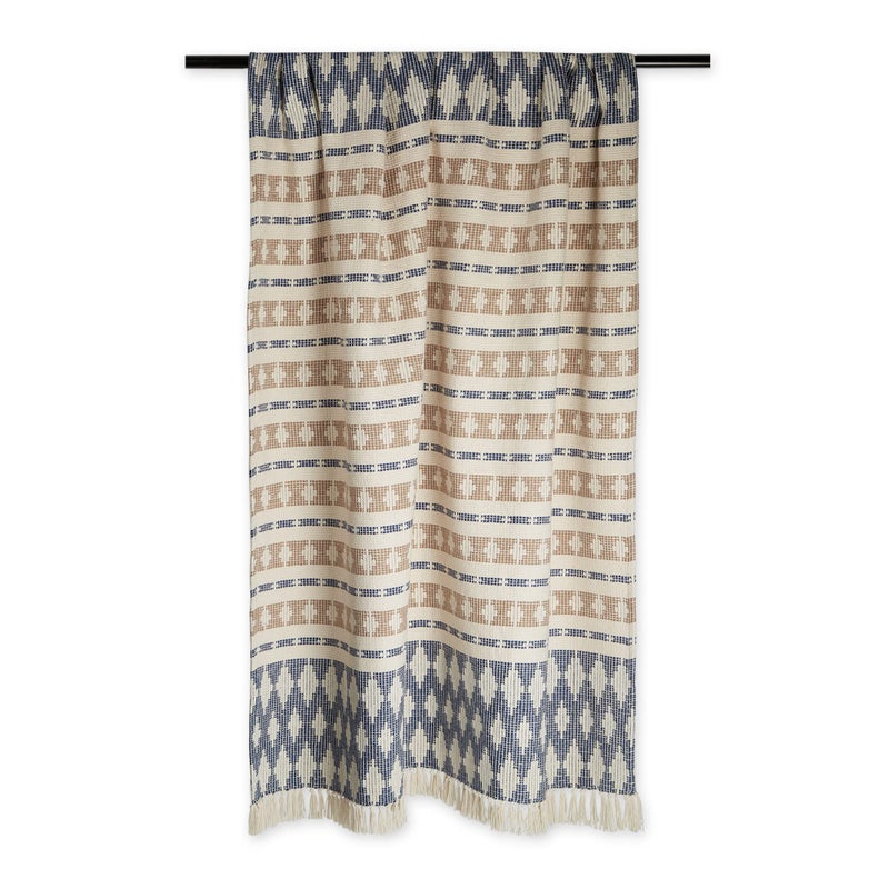 DII California Casual, Colby Southwest Woven Throw, French Blue & Stone, 50x60 - Image 2